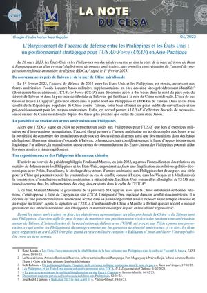 LA NOTE DU CESA N°489