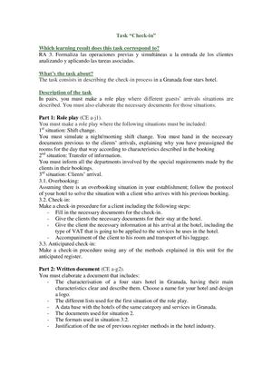 Check In (Role Play) Calameo