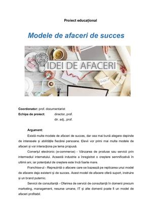 Modele de Afaceri De Succes