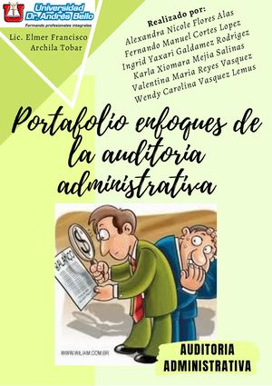 Portafolio Enfoques De Las Auditoria Administrativas.