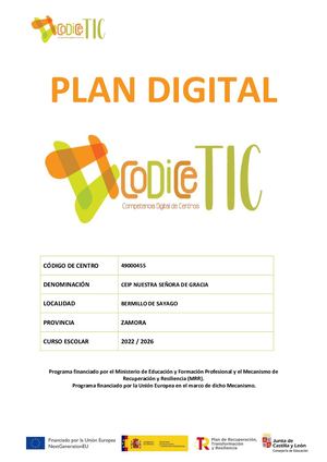 Plan Digital Co Di Ce Tic Ceip Nuestra Señora De Gracia