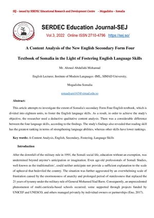 Acontent Analysis Of English Language