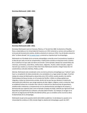 Bronislaw Malinowski