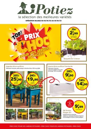 PRIX CHOC pour vos jardins & potagers - Avril 2023