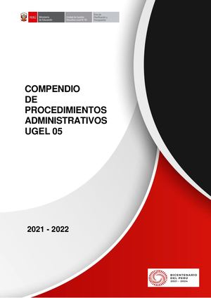 Compendio De Procedimientos Administrativos 2021 2022 Ugel05 Pagenumber 22222