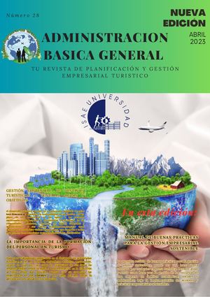 Administración Basica Gestion Del Turismo Sostenible