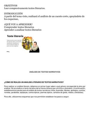 ANALISIS DE TEXTOS LITERARIOS