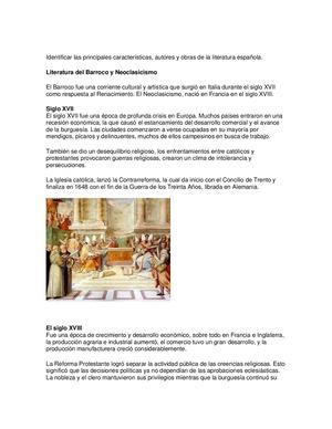 LITERATURA BARROCA Y NEOCLASICA