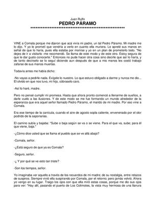 Juan Rulfo Pedro Páramo