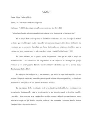 Los Constructos en La Investigación
