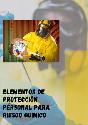 Elementos de protección personal para riesgo quimico