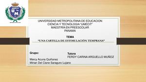 Una cartilla de Estimulación temprana
