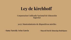 Ley De Kirchhoff