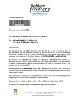 Oficio Docentes Seleccionados Guardianes De La Inclusión Docx1 (1)