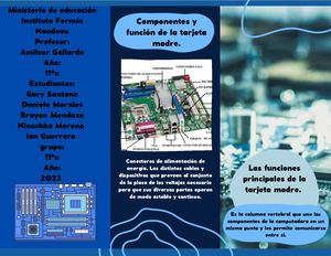 Triptico sobre la Tarjeta Madre