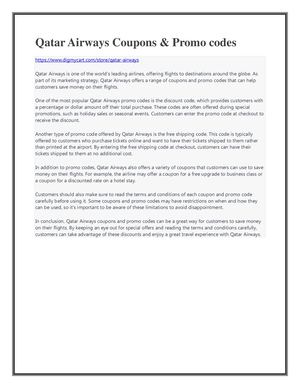 Qatar Airways Coupons