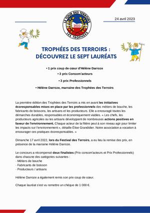 CP_TROPHEES DES TERROIRS LAUREATS