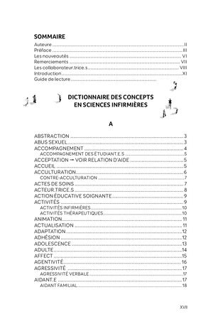 DICTIONNAIRE DES CONCEPTS EN SCIENCES INFIRMIÈRES 2023