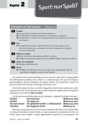 Deutsch - Kapitel 2/German - Chapter 2 : Sport: nur Spaß/just fun? (Korrektur von Übungen/Correction of exercises)