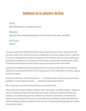 001 Deleitate En La Palabra De Dios