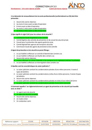 Questionnaire APS UV2 3 Correction