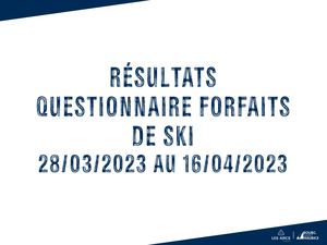 2023 Resultat Enquete Forfaits Ski