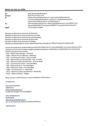 Chasse Nuit Du 15 04 2023 Au 01 02 2024