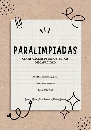 PARALIMPIADAS - Clasificación de deportes por discapacidad