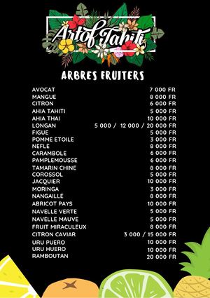 Artof Tahiti Arbres Fruitiers 2023