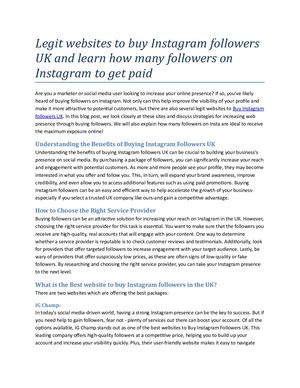 Legit websites to buy Instagram followers UK and learn how many followers on Instagram to get paid