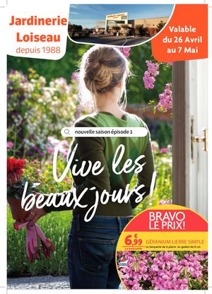 Tract Jardinerie Loiseau (Mably) du 26 Avril Au 7 Mai 2023
