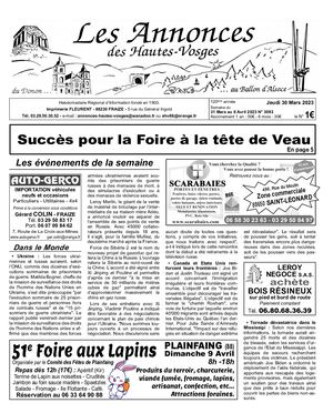 Ahv 30 Mars 23 Etienne Demange Les Annonces Des Hautes Vosges