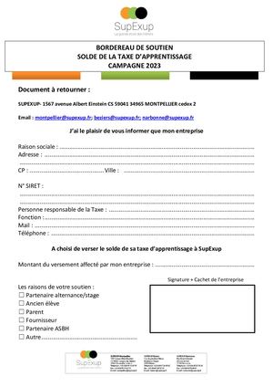 Bordereau De Versement 2023