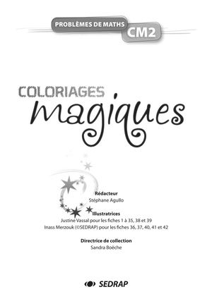 Fusion Coloriage Magique Maths Cm2