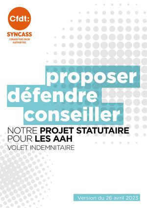 Notre projet statutaire pour les AAH