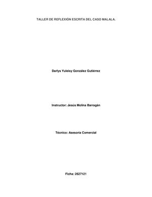 Reflexion Caso Malala