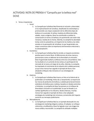 4ta Nota De Prensa DOVE