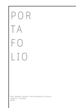 Portafolio Arq Miguel Caldas 2023