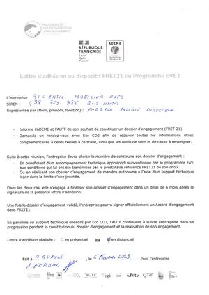 Lettre Adhésion Signée Label Fret 21 Amexpo