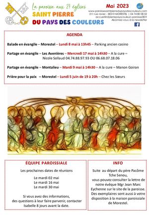 Bulletin  d'informations paroissiales  mai 2023
