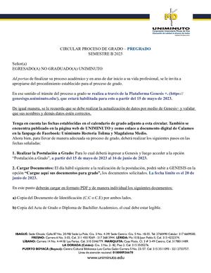 CALENDARIO GRADOS Octubre 2023