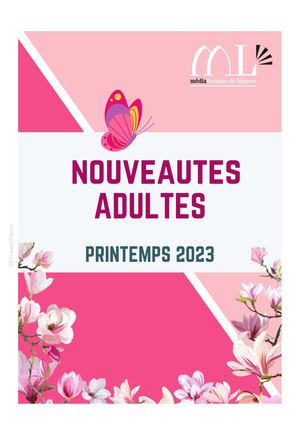 Nouveautés adultes - Printemps 2023