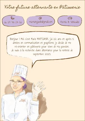 CV Pâtisserie Alternance Marie MATYJASIK 2023