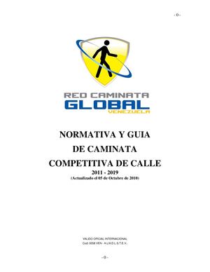 Normativa Y Guia De Caminata Competitiva De Calle