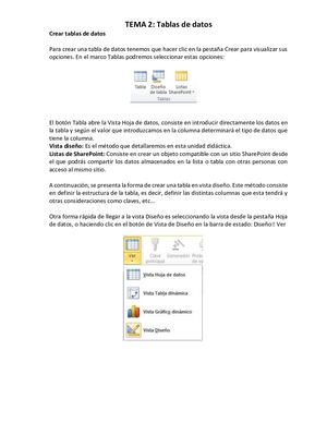Crear Y Modificar Tablas De Datos En Access 2010