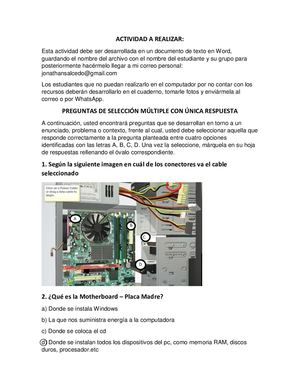 Taller De Informática sobre las estructuras de una computadora