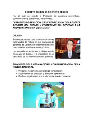 Decreto 003 Del 05 De Enero De 2021