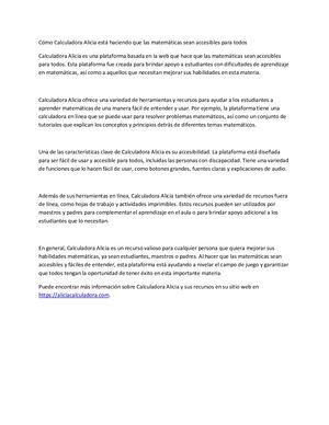 Cómo Calculadora Alicia Está Haciendo Que Las Matemáticas Sean Accesibles Para Todos