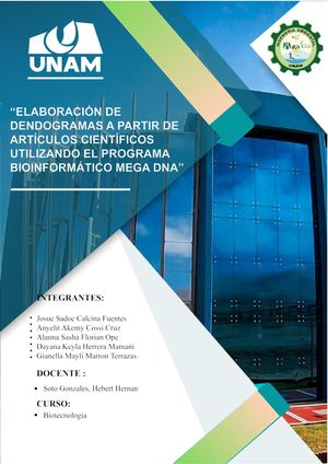 Elaboración De Dendrogramas A Partir De Artículos Científicos Utilizando El Programa Bioinformático Mega Dna (2)