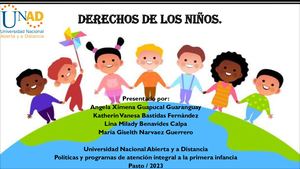 Cartilla Derechos De Los Niños
